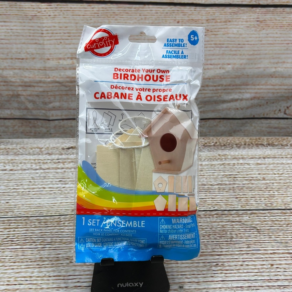 Curiosity Decorate‎ Your Own Birdhouse DIY Wood Craft Kit SKU 198438 Ages 5+ New